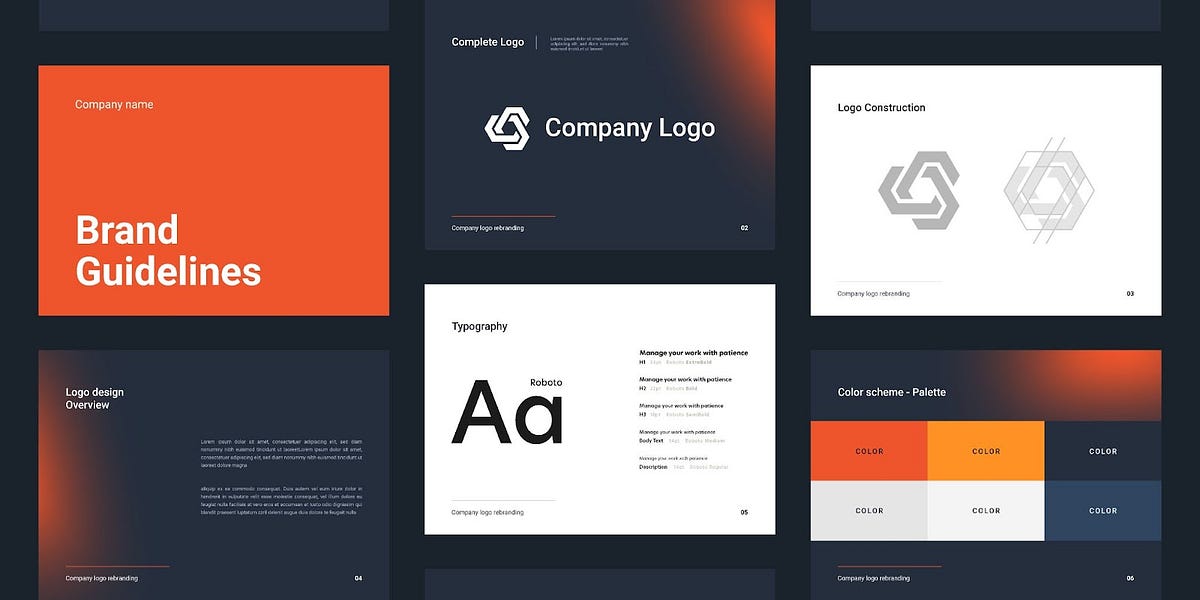 Brand identity design materials